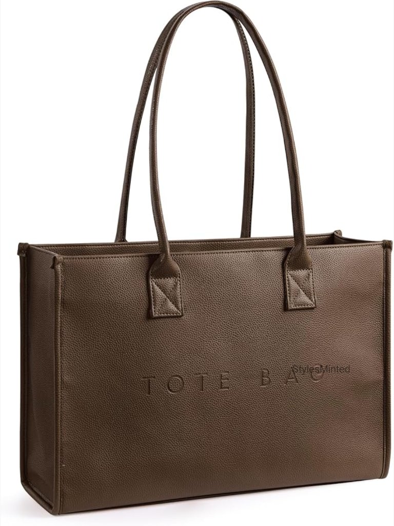 Oversize Pu Leather Tote Bag Large Capacity Weekender Travel Handbag